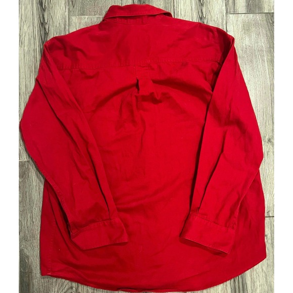 Timberland WeatherGear Men's Red Rugged Fit Long Sleeve Button Down Shirt Large - Picture 4 of 4